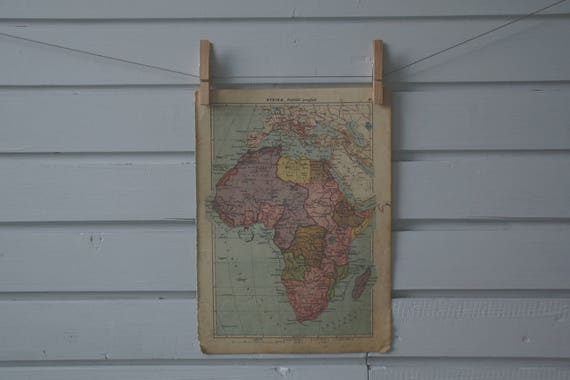 1934 Vintage Map of Africa