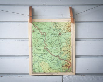1961 Vintage North Serbia & West Romania Map