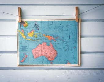 1957 Vintage Australia Map