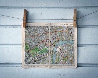 1950s Vintage Map of the West End