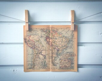 1943 Vintage South America Map