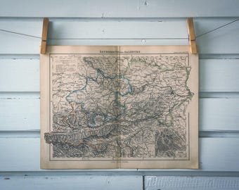 1884 Vintage East Austria Map
