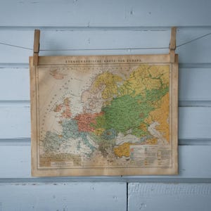 Vintage etnografische kaart van Europa 1887