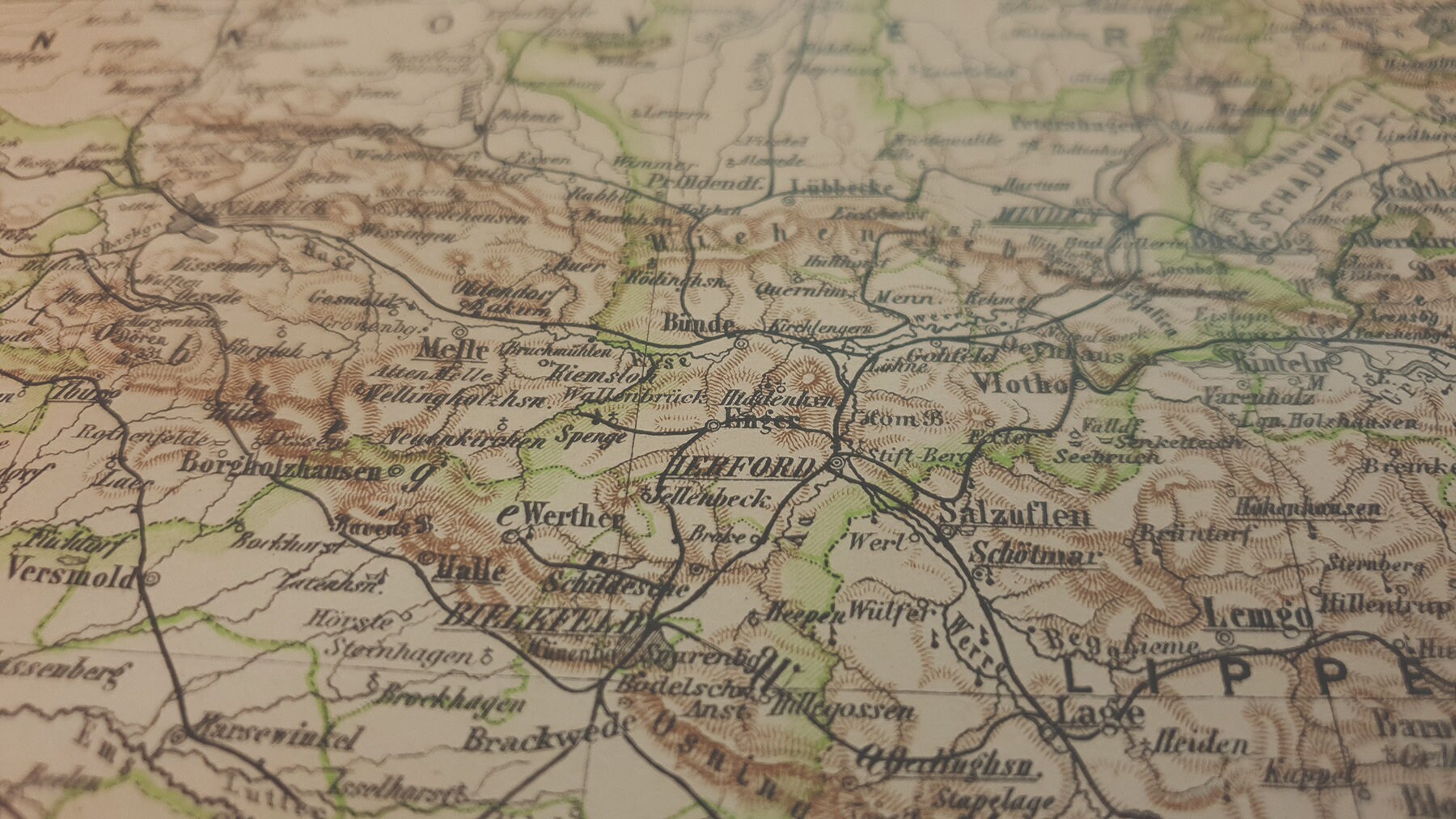 1907 Vintage Westphalia Map