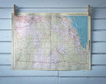 1968 Vintage Isaac Region Map