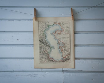 1901 Vintage Map of the Caspian Sea