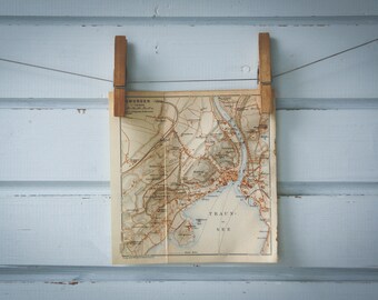 1911 Vintage Gmunden Map