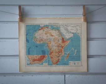 1907 Vintage Map of Africa