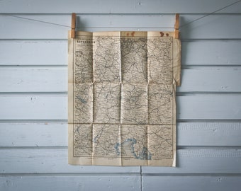 1876 Vintage South Germany & Austria Map
