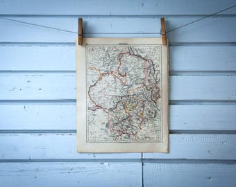 1901 Vintage Zambia & Zimbabwe Map