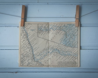 1902 Vintage Map of Volga River from Kamyshin to Astrakhan