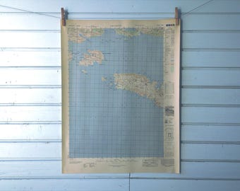 1944 Vintage West Šolta Map