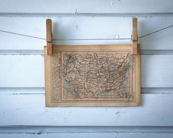 1921 Vintage United States Map