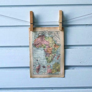 1913 Vintage Africa Map
