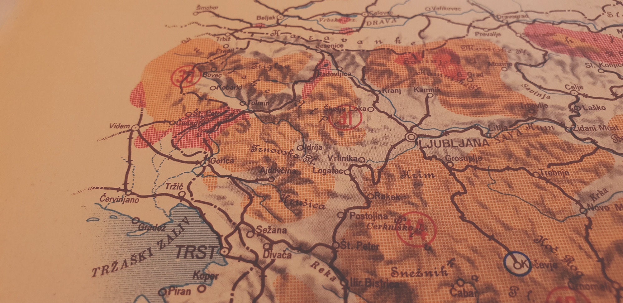 1952 Uitstekende Kaart van Joegoslavië in WW2 Etsy