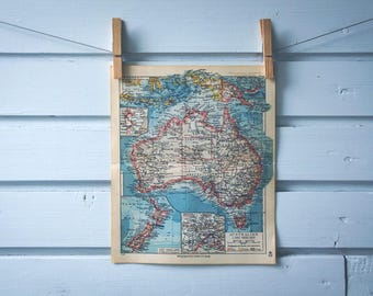 1936 Vintage Map of Australia