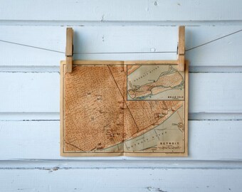 1905 Vintage Map of Detroit