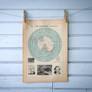 1941 Vintage Map of Antarctica