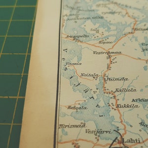 1912 Vintage Heinola & Surroundings Map image 9