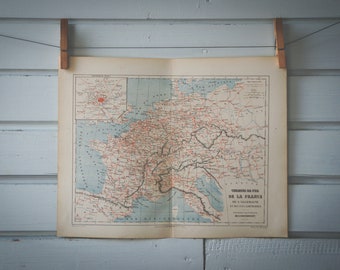 1870 Vintage West Europe Map
