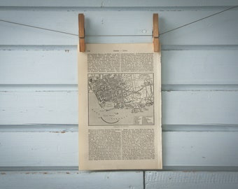1907 Vintage Livorno Map