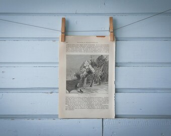 1897 Vintage Niagara River Lithograph Illustration