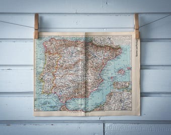 1936 Vintage Map of Spain