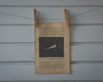 1895 Vintage Prism Refraction Lithograph Illustration