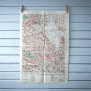 Carte vintage de l'Herzégovine de l'ouest de 1951