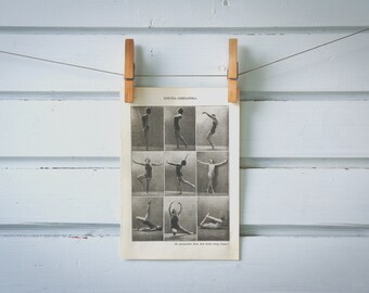 1936 Vintage Gymnastics Illustration