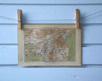 1890 Vintage Athens & Surroundings Map