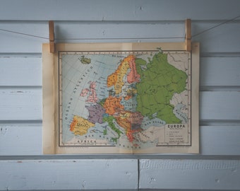 1946 Vintage Map of Europe