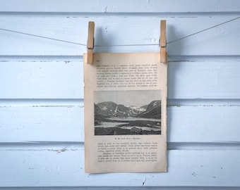 1890 Vintage Loch A'an Lithograph Illustration