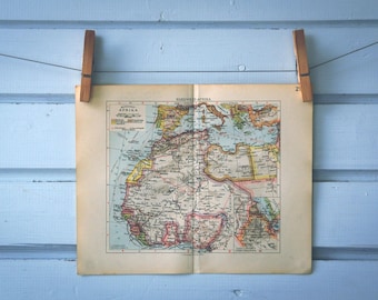 1932 Vintage West Africa Map