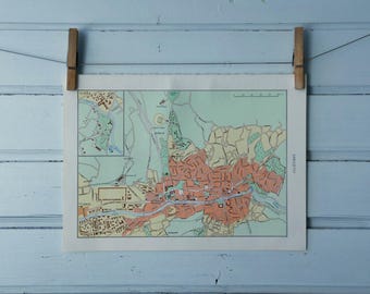 1971 Vintage Sarajevo Map