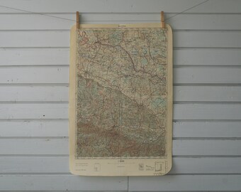 1958 Vintage West Slavonia Map