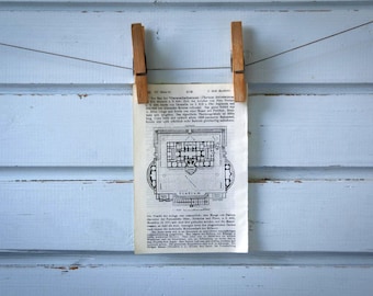1931 Vintage Plan of Baths of Caracalla
