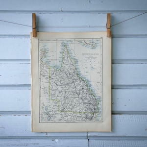 1904 Queensland Karte