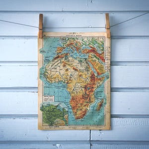 1930 Vintage Map of Africa