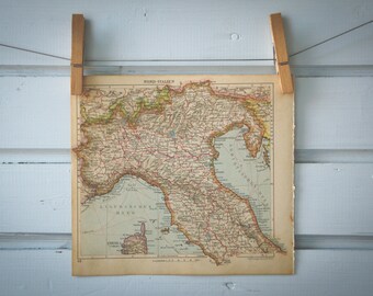 1929 Vintage North Italy Map