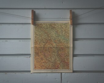 1961 Vintage Central Serbia Map