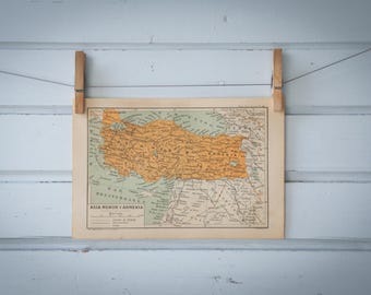 1937 Vintage Map of Turkey