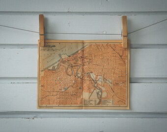 1905 Vintage Map of Cleveland