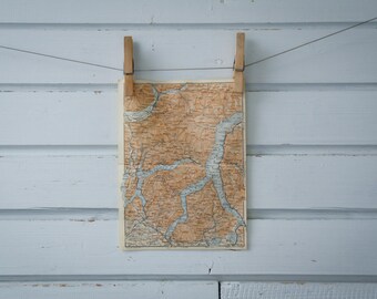 1931 Vintage Lake Como Map