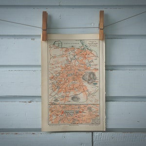 Carte d'Édimbourg vintage 1907