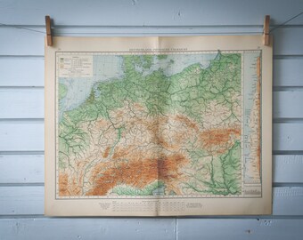 1901 Vintage Map of Germany
