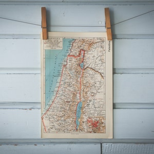 1938 Vintage Israel Map