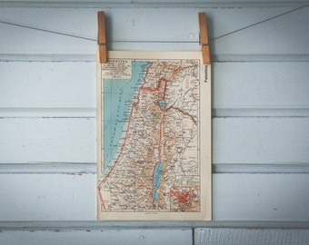 1938 Vintage Israel Map