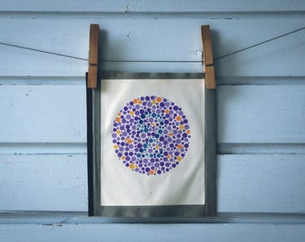 1960 Vintage Number 2 Ishihara Color Test Plate