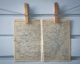 1910s Vintage New South Wales Map